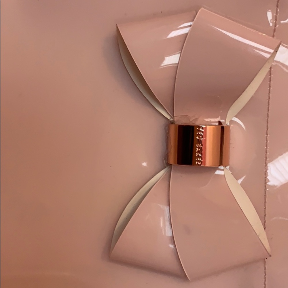 SOLD Ted Baker Pink Shiny Small Bow Shopper Bag - Picture 2 of 9